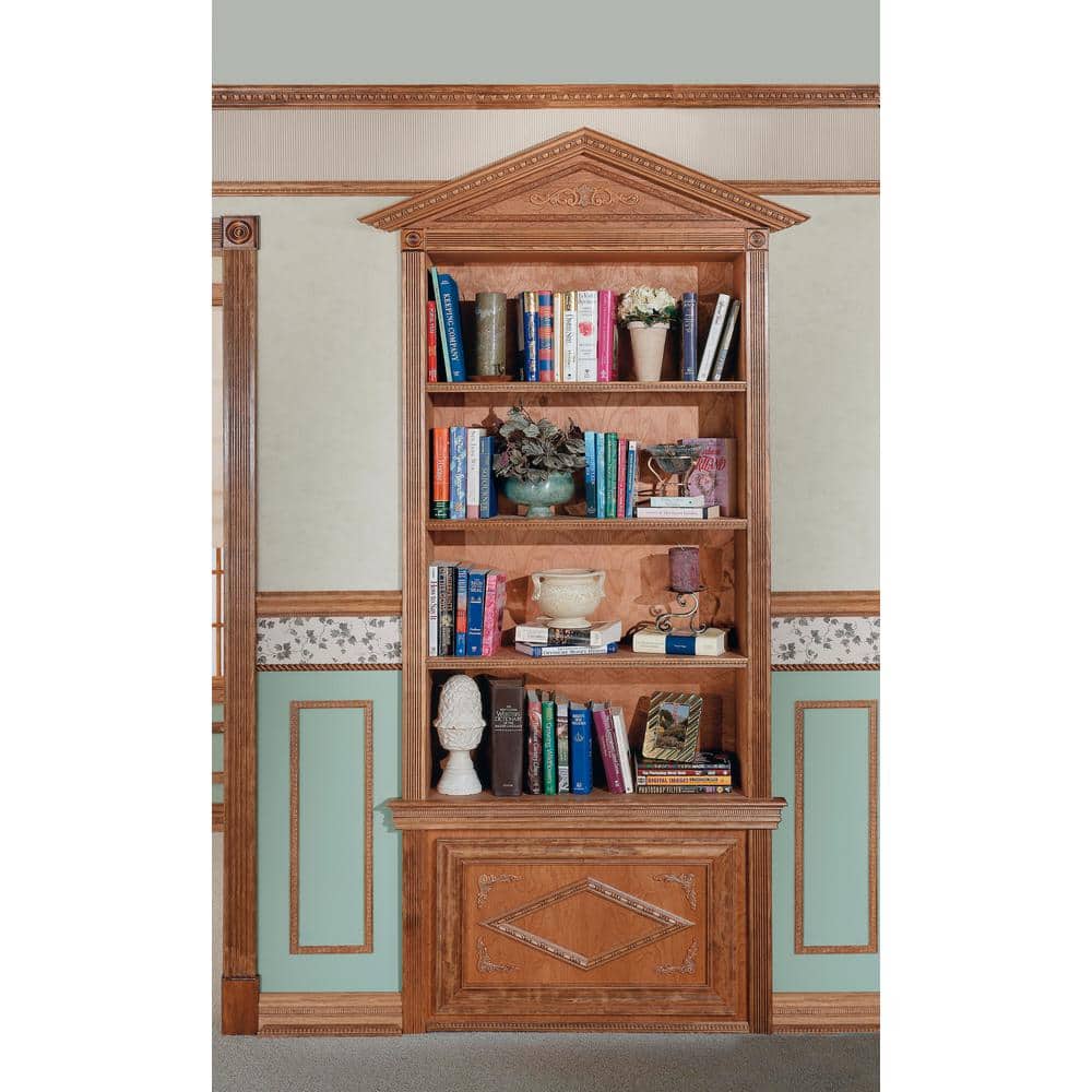HOUSE OF FARA 3/4 in. x 4-1/2 in. Wood Embossed Crown Molding