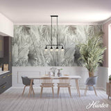 Hunter Cypress Grove 4 Light Natural Iron Billiard Chandelier with Clear Holophane Glass Shades Kitchen Light