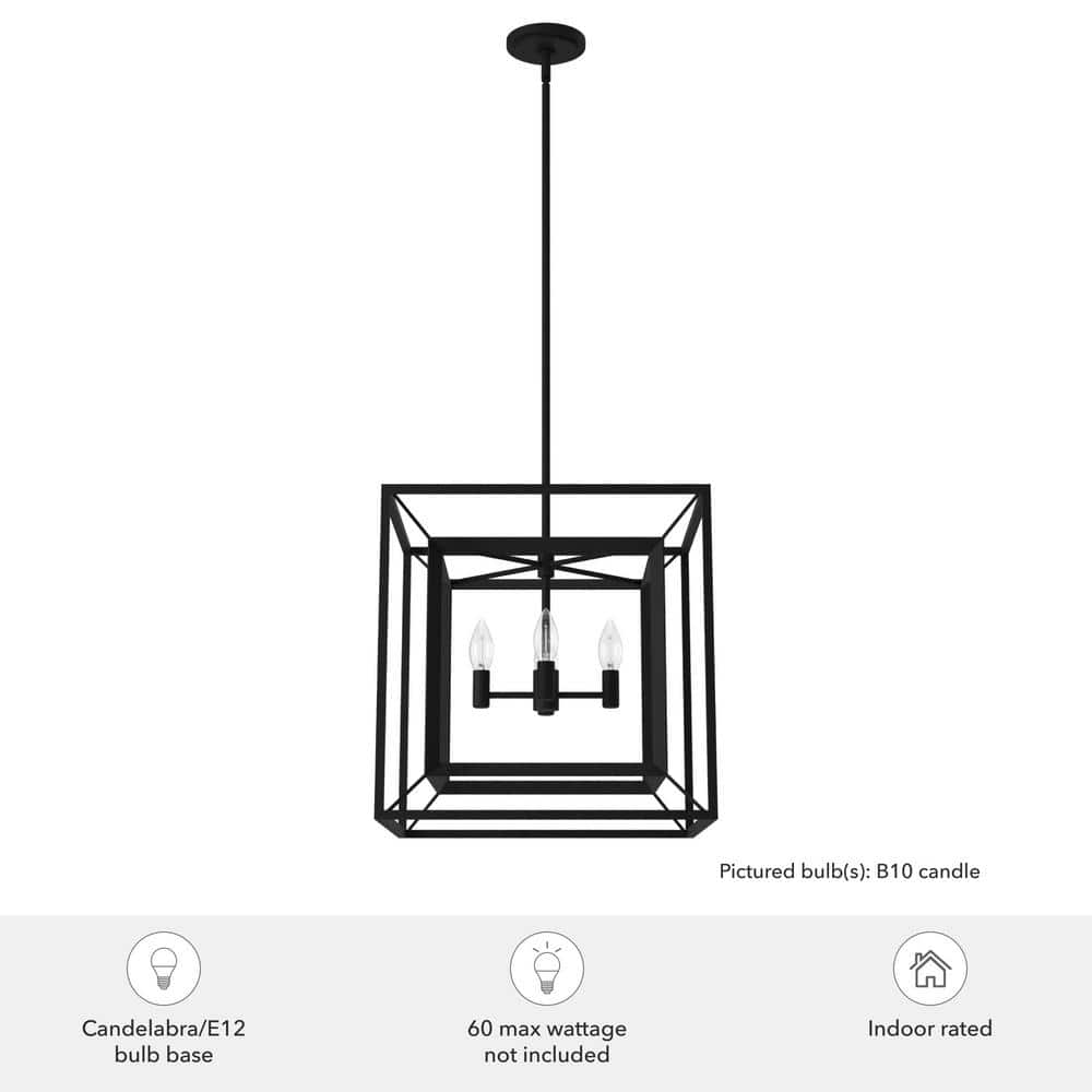 Hunter Doherty 4-Light Natural Iron Island Chandelier