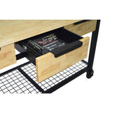 DURAMAX Rove 62 in. W x 24 in. D 3-Drawer Maple Rubberwood Mobile Workbench with Solid Wood Top