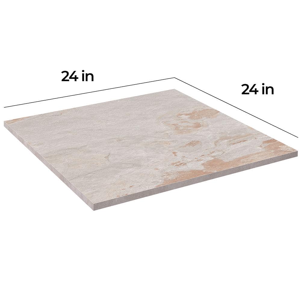 Flagstone Natural Cleft 24" x 24" x 3/4" Stone-Look Porcelain Paver, Case of 2