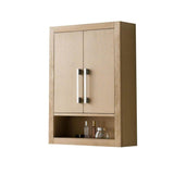 Vanity Art 24 in. W x 8 in. D x 33 in. H Bathroom Storage Wall Cabinet in Natural Oak/BN