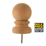 Protectyte 3.5 in. x 3.5 in. 4x4 Mahogany Kiln-Dried Globe Post Cap Finial
