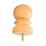 Protectyte 3.5 in. x 3.5 in. 4x4 Mahogany Kiln-Dried Globe Post Cap Finial