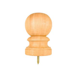 Protectyte 3.5 in. x 3.5 in. 4x4 Mahogany Kiln-Dried Globe Post Cap Finial