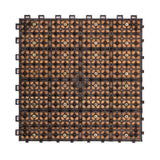 Outdoor 1 ft. x 1 ft. Wood Deck Tile in Brown (Set of 10 Tiles)