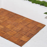Outdoor 1 ft. x 1 ft. Wood Deck Tile in Brown (Set of 10 Tiles)