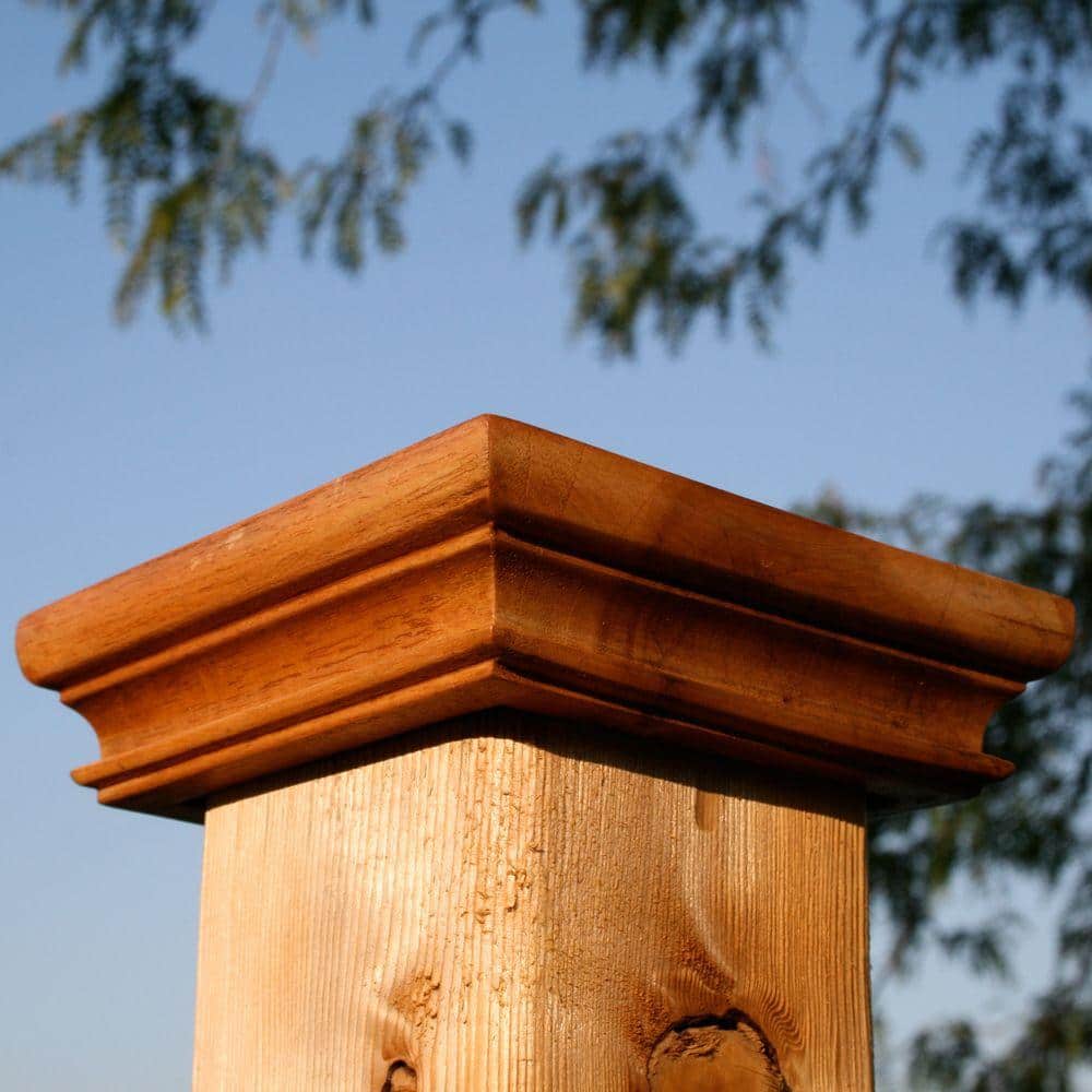 Protectyte Miterless 4 in. x 6 in. Untreated Wood Flat Slip Over Fence Post Cap