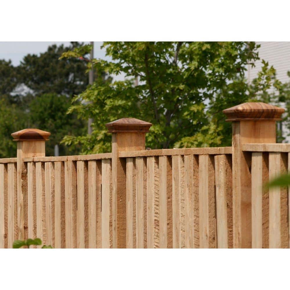Protectyte Miterless 4 in. x 6 in. Untreated Wood Pyramid Slip Over Fence Post Cap