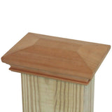 Protectyte Miterless 4 in. x 6 in. Untreated Wood Pyramid Slip Over Fence Post Cap