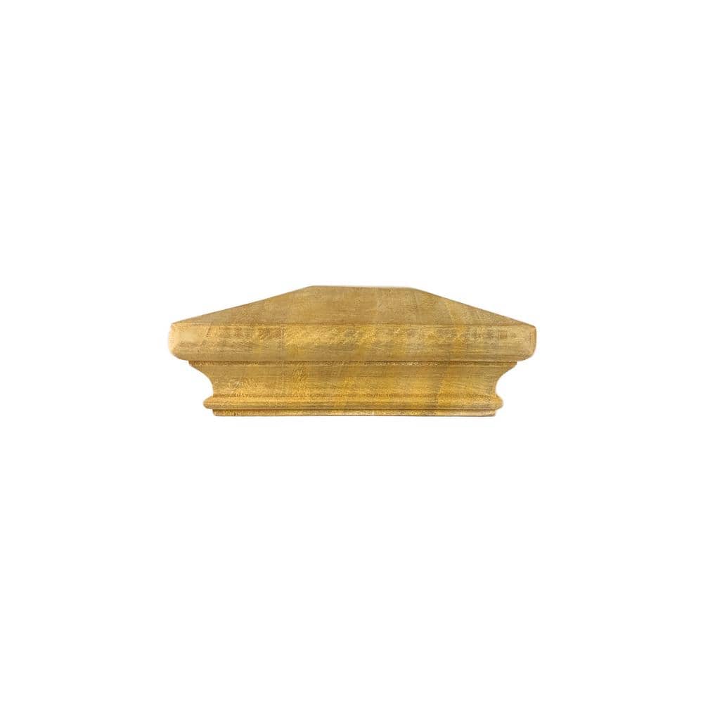 Protectyte Miterless 4 in. x 6 in. Untreated Wood Pyramid Slip Over Fence Post Cap