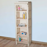 Lavish Home 5-Tier Wooden Shelving Unit with Removable Cover