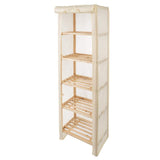 Lavish Home 5-Tier Wooden Shelving Unit with Removable Cover