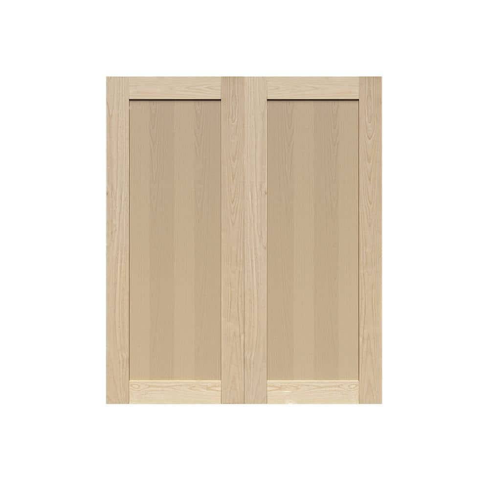 LIFEART CABINETRY Lancaster Shaker Assembled 27 in. x 42 in. x 12 in. Wall Cabinet with 2-Doors in Natural Wood