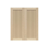 LIFEART CABINETRY Lancaster Shaker Assembled 27 in. x 42 in. x 12 in. Wall Cabinet with 2-Doors in Natural Wood