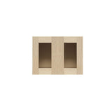 LIFEART CABINETRY Lancaster Shaker Assembled 24 in. x 12 in. x 12 in. Wall Cabinet with 2 Mullion Doors in Natural Wood