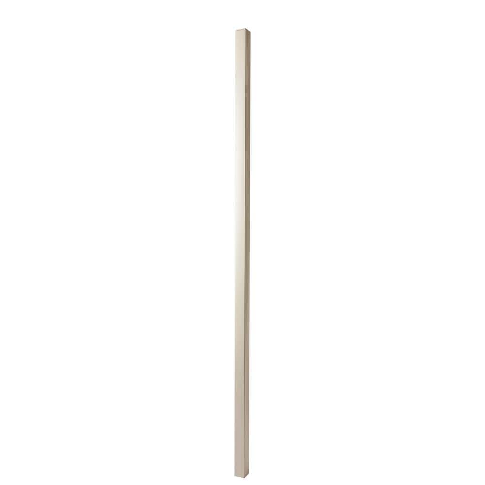 2 in. x 2 in. x 6.5 ft. Navajo White Metal Fence Post with Post Cap