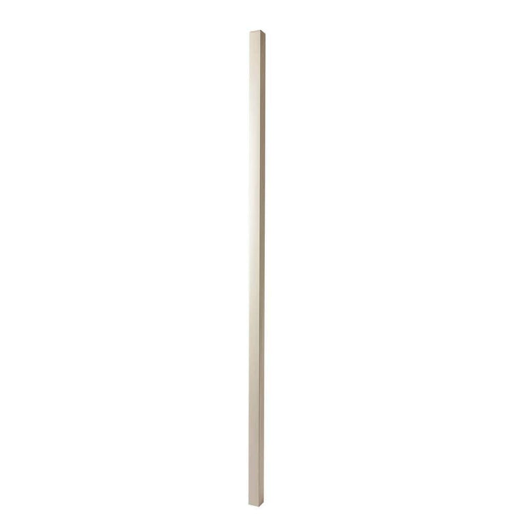 2 in. x 2 in. x 6.5 ft. Navajo White Metal Fence Post with Post Cap