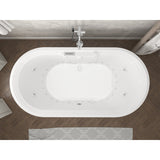 Universal Tubs Pearl 5.6 ft. Center Drain Whirlpool and Air Bath Tub in White (34 x 67 in.)