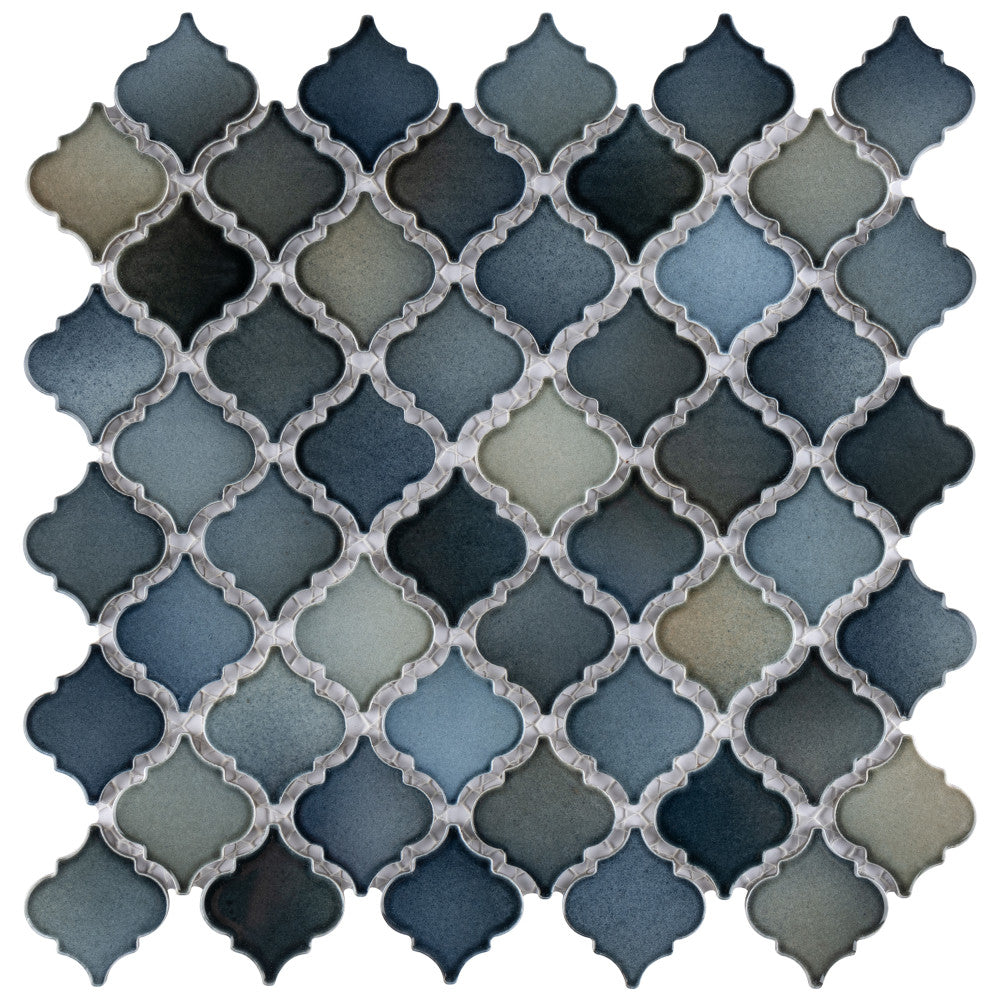 Merola Tile Hudson Tangier Atlantis 12-3/8 in. x 12-3/8 in. Porcelain Mosaic Tile (10.96 sq. ft. / Case)