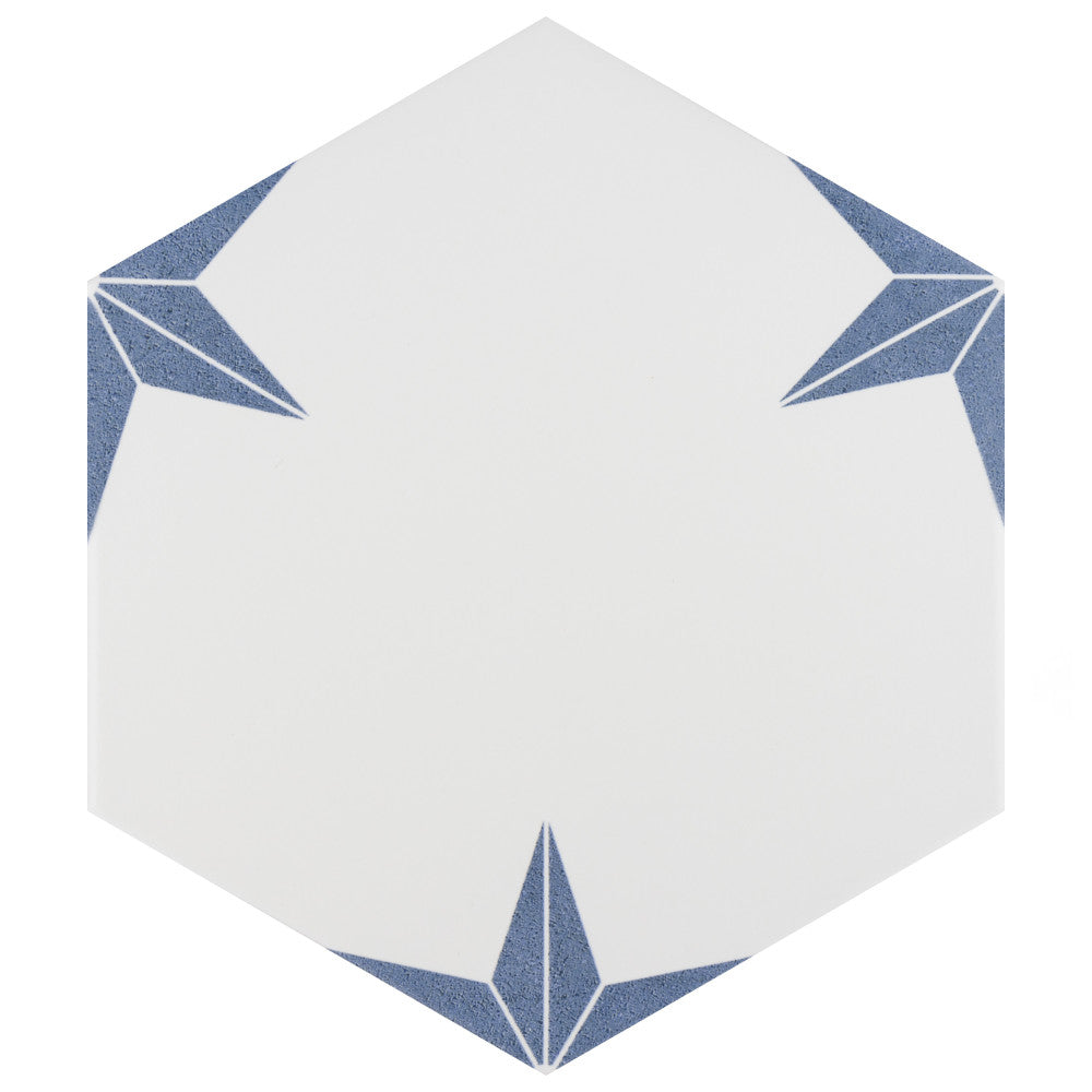 Stella Hex Azul 8-5/8 in. x 9-7/8 in. Porcelain Floor and Wall Tile (11.5 sq. ft./Case)