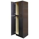 LIFEART CABINETRY LaPort Assembled 30 in. x 90 in. x 24 in. Wall Pantry with 4 Doors 6 Shelves in Dark Espresso