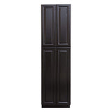 LIFEART CABINETRY LaPort Assembled 30 in. x 90 in. x 24 in. Wall Pantry with 4 Doors 6 Shelves in Dark Espresso