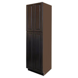 LIFEART CABINETRY LaPort Assembled 30 in. x 90 in. x 24 in. Wall Pantry with 4 Doors 6 Shelves in Dark Espresso
