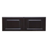 LIFEART CABINETRY LaPort Assembled 36 in. x 18 in. x 12 in. Wall Cabinet with 2 Doors and No-Shelves in Dark Espresso