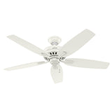Hunter Newsome 52-in Fresh White Indoor/Outdoor Ceiling Fan (5-Blade)