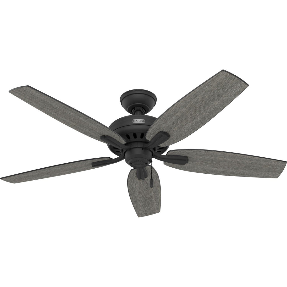 Hunter Newsome 52-in Matte Black Indoor/Outdoor Ceiling Fan, 5-Blade