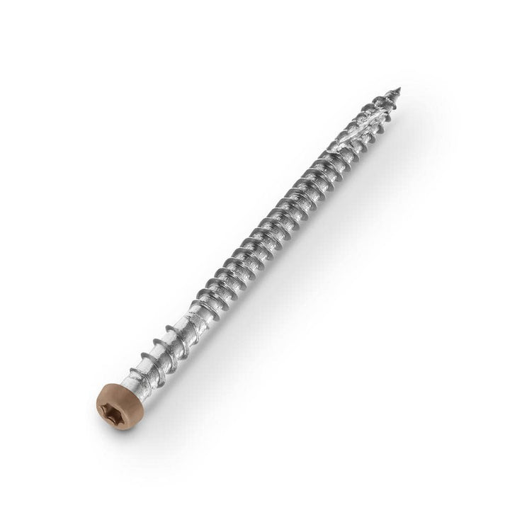 NewTechWood #10 x 2-1/2 in. Stainless Steel Star Drive Flat Undercut Composite Deck Screw Peruvian in Teak (100-Pack)