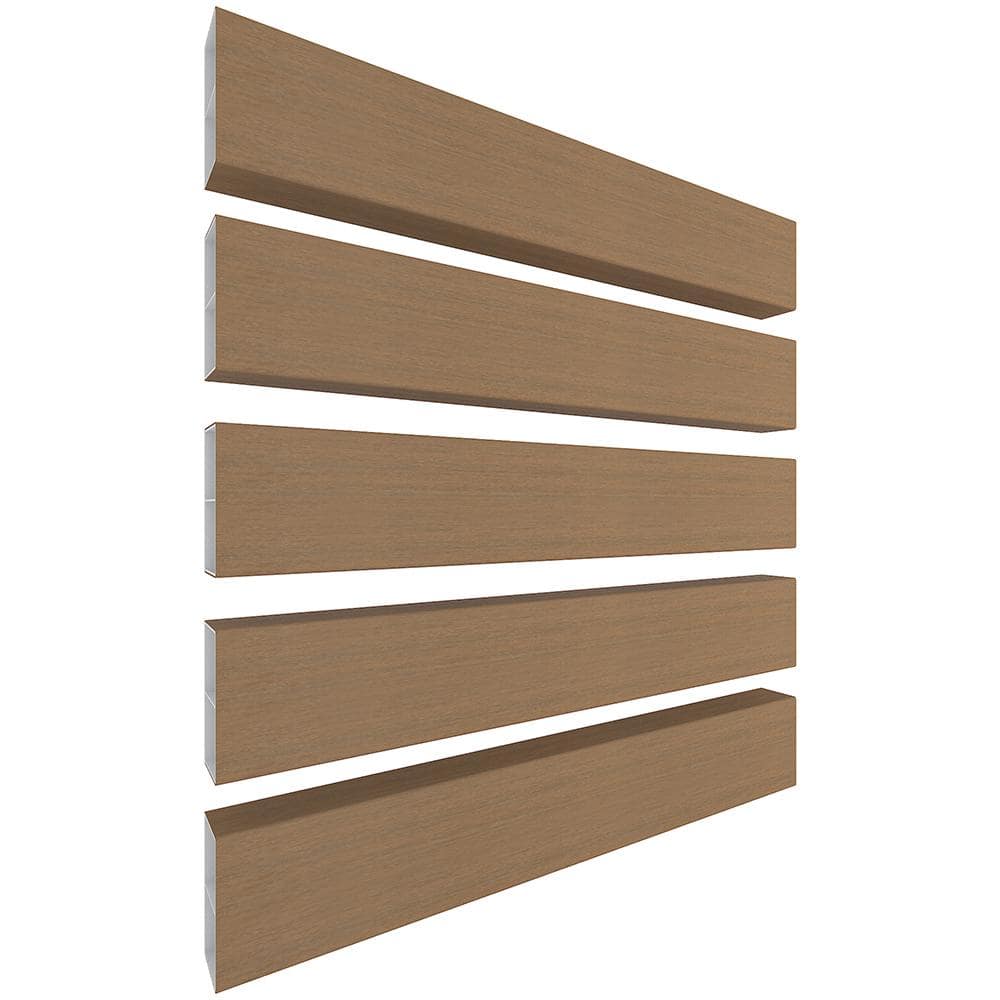 NewTechWood Alusions 2 in. x 4 in. x 144 in. Coextruded Peruvian Teak Wood Composite Aluminum Beams