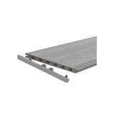 NewTechWood UltraShield 16 ft. Westminster Gray Angle End Cap for Composite Decking Boards (10 Per Bag)