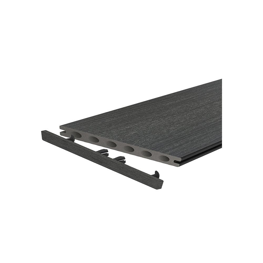 NewTechWood UltraShield Hawaiian Charcoal Plastic End Cap for Composite Decking 16 ft. Boards (10 per Bag)