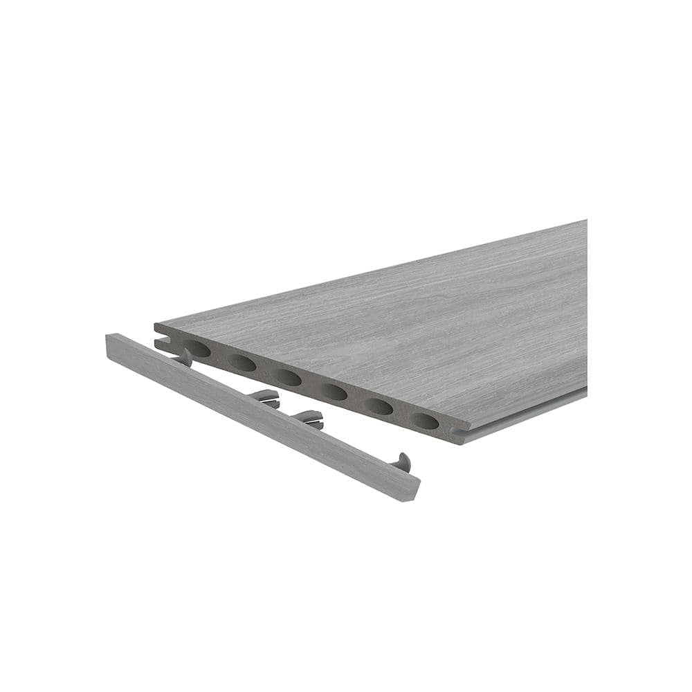 NewTechWood UltraShield Westminster Gray End Cap for Composite Decking 16 ft. Boards (10 per Bag)