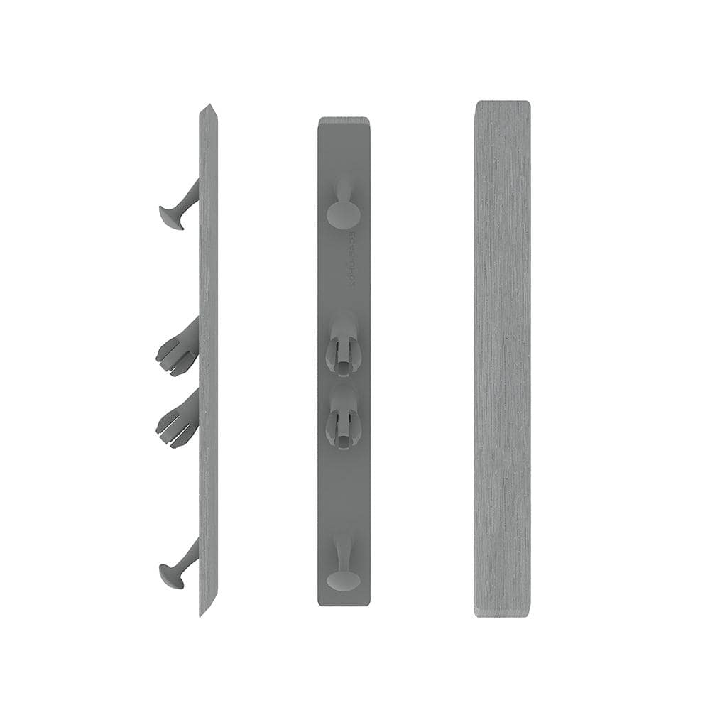 NewTechWood UltraShield Westminster Gray End Cap for Composite Decking 16 ft. Boards (10 per Bag)