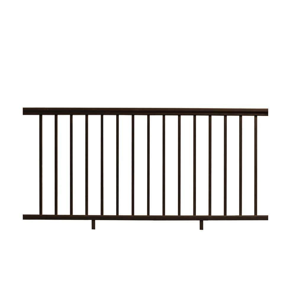 NewTechWood Allure 96 in. x 36 in. Bronze Aluminum Preassembled Railing Kit