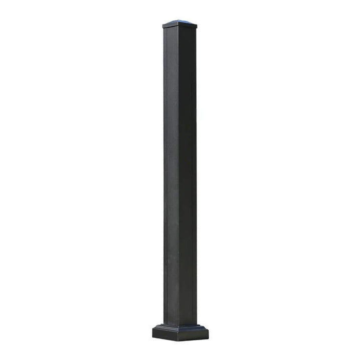 NewTechWood Allure 3 in. x 3 in. x 42 in. Black Aluminum Deck Post Kit