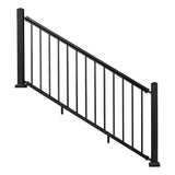 NewTechWood Allure 96 in. x 42 in. Black Aluminum Pre-Assembled Stair Railing Kit
