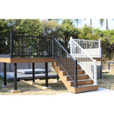 NewTechWood Allure 96 in. x 42 in. Black Aluminum Pre-Assembled Stair Railing Kit