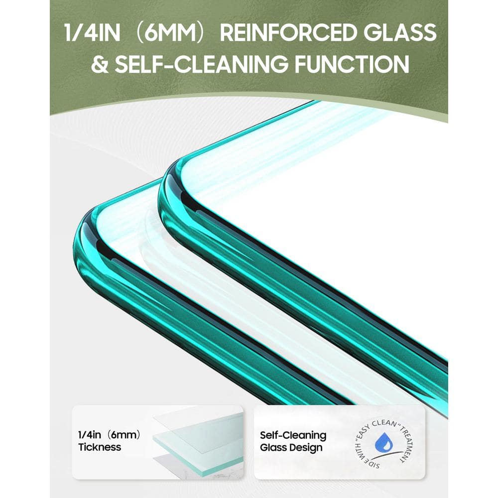 niveal Loopy 60 in. W x 76 in. H Sliding Glass Shower Doors with 1/4 in. (6 mm) Clear Tempered Glass, Matte Black Finish