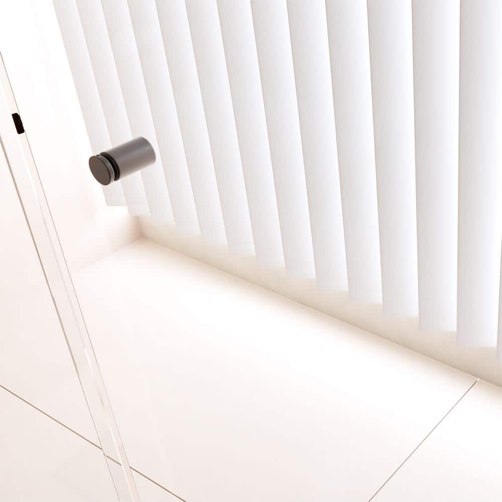 Nivencai 60 in. W x 70 in. H Sillding Semi-Frameless Shower Door in Matte Black with Tempered Clear Glass