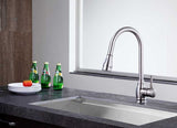 ANZZI Bell Brushed Nickel Single-Handle Deck-Mount Pull-Out Sprayer Kitchen Faucet, 1.8 GPM