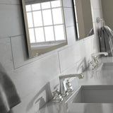 Delta 27 in. W x 41 in. H (L1) Frameless Rectangular Deluxe Glass Bathroom Vanity Mirror