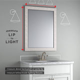 Delta 24 in. W x 36 in. H (M3) Frameless Rectangular Deluxe Glass Bathroom Vanity Mirror