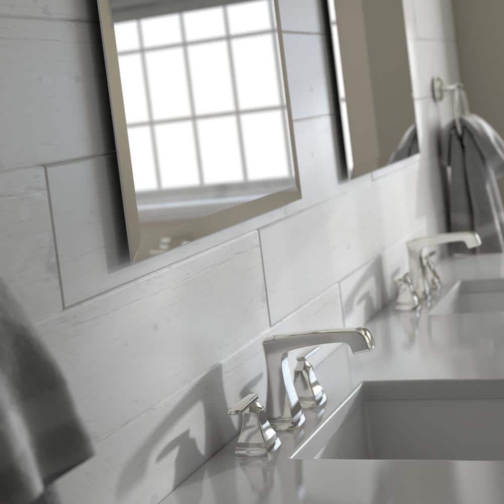 Delta 24 in. W x 36 in. H (M3) Frameless Rectangular Deluxe Glass Bathroom Vanity Mirror