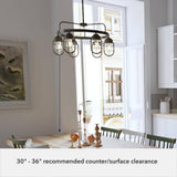 Hunter Starklake 6 Light Noble Bronze Circular Chandelier Kitchen Light