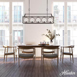 Hunter Stone Creek 5 Light Noble Bronze Basket Chandelier Dining Room Light