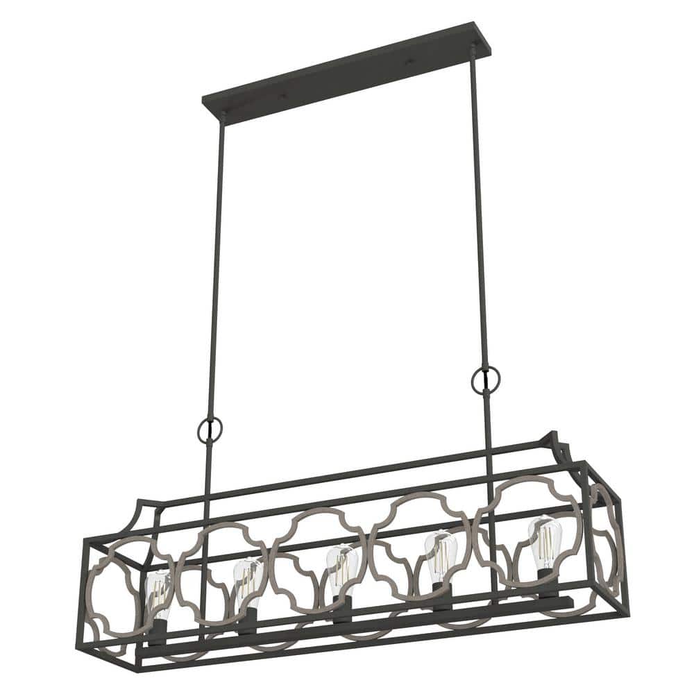 Hunter Stone Creek 5 Light Noble Bronze Basket Chandelier Dining Room Light